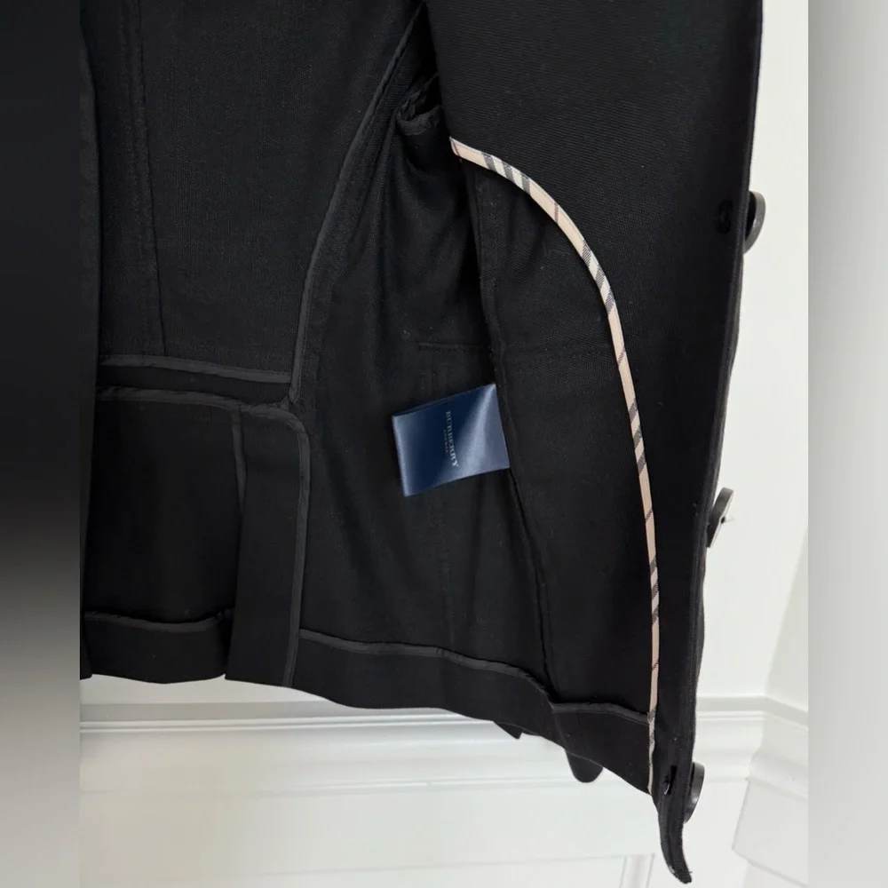 Burberry London Black Silk Cotton Weave Jacket • 4 - Picture 5 of 15